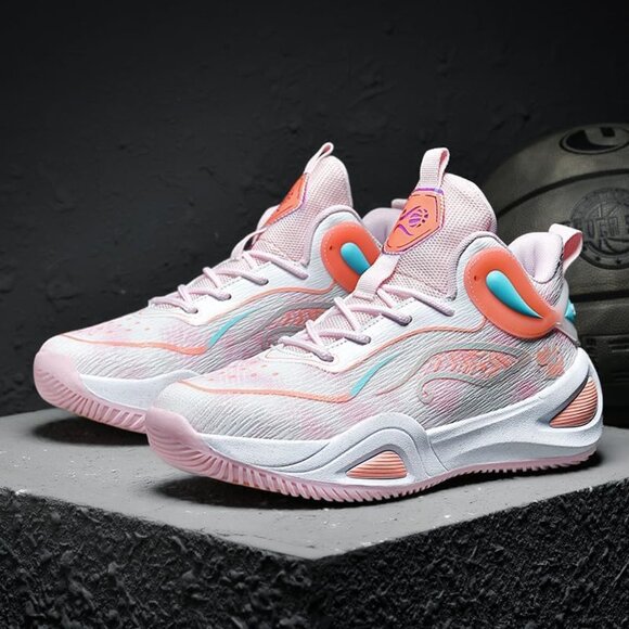 Womens Mens Breathable Lightweight Athletic Basketball Shoes Non Slip Court Snea - Picture 7 of 7